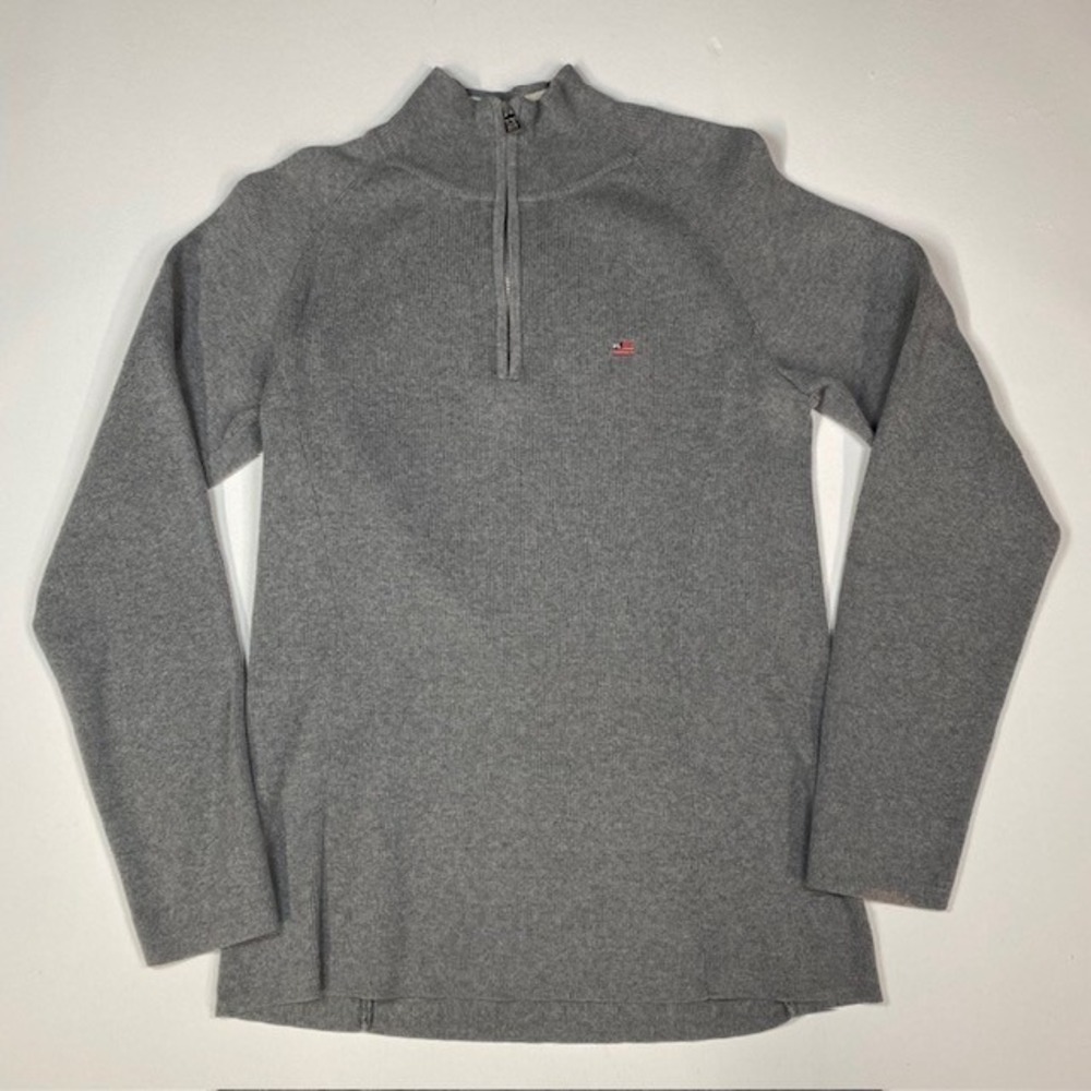 Polo Jeans Company Ralph Lauren Quarter‎ Zip Sweater Gray Mens Large